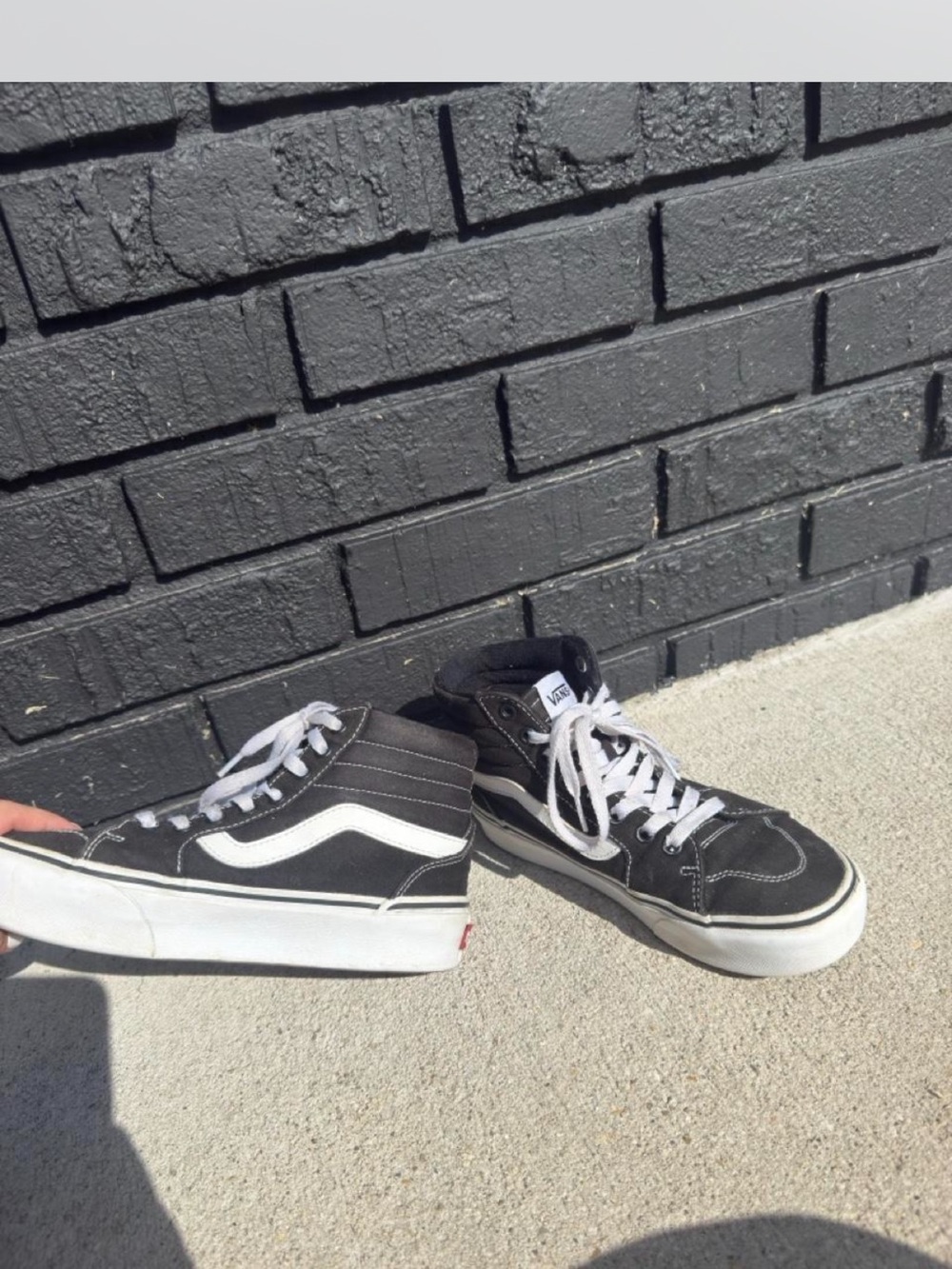 Vans Black & White High-Top Women's Sneakers - Picture 4 of 5